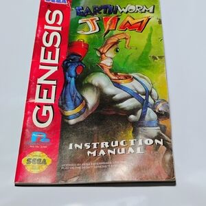 Earthworm Jim Instruction Manual for Sega Genesis